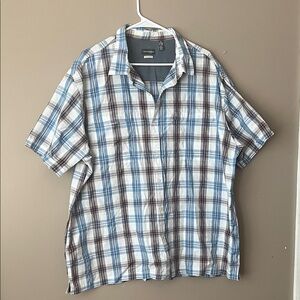 Van Heusen Casual Plaid Shirt in Blue and Brown